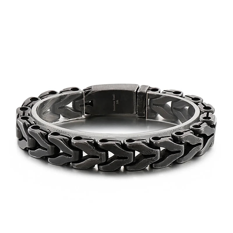 KALEN Mature Stainless Steel Fashion Jewelry Bracelets Casual Style Links Bracelet for Men