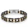 REBEL Hot Selling Bike Motorcycle Chain Wristband Stainless Steel Mesh Bracelet for Mens