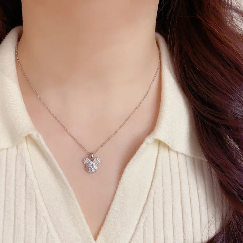 Hot Selling Fashion Unique Necklace and Earrings Set with Zircon Classic Real Gold Plated Jewelry Set for Women