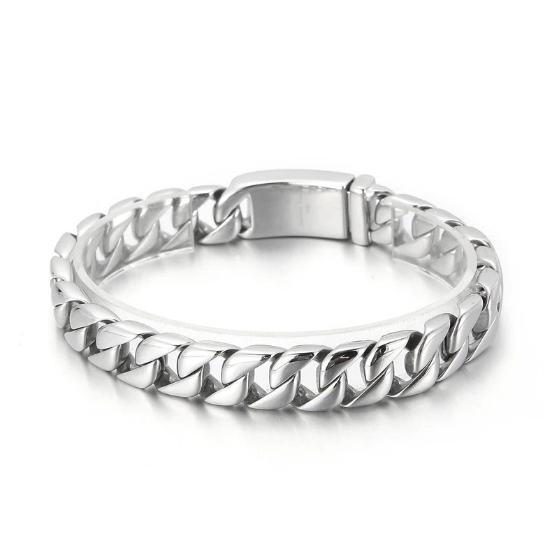 KALEN Jewelry Gold Bracelet Hand Stainless Steel Link Chain Bracelet for Men