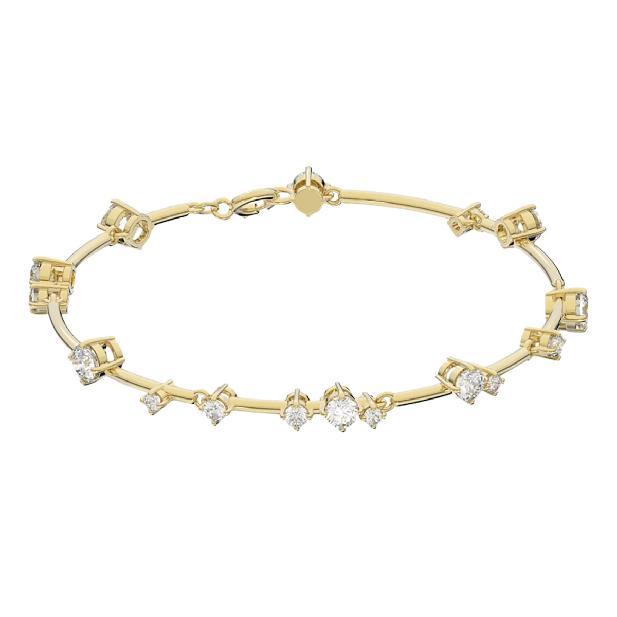 S&S Elegant High-grade Copper Bangle Zircon Smooth Polished Surface Women's Vintage Style Perfect Choice for Banquets Anniversary