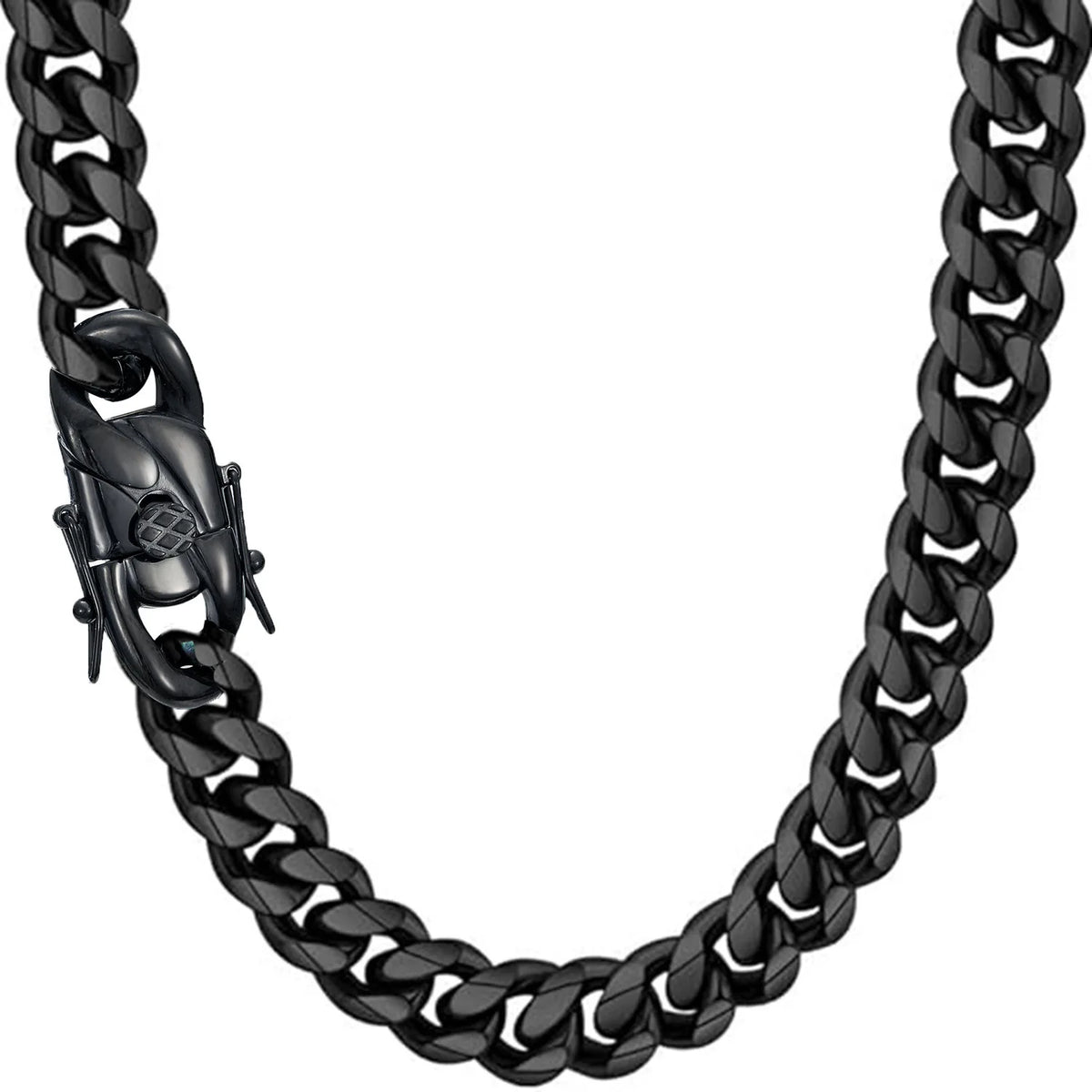 REBEL S&S REBEL 14mm Black Gun Plated Stainless Steel Cuban Link Chain