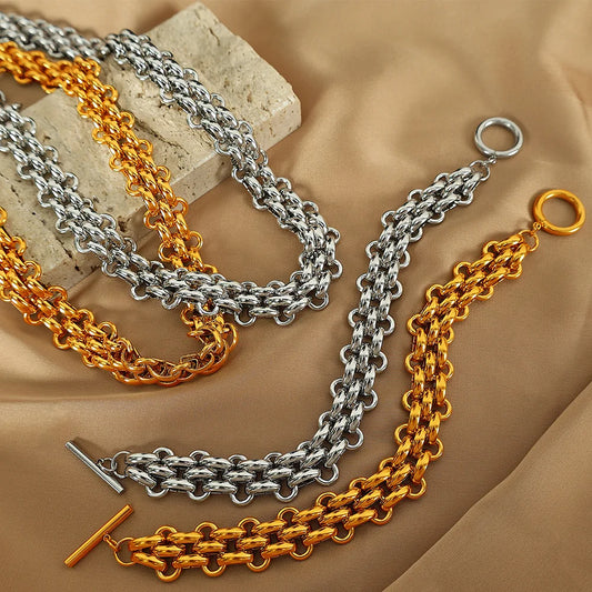NEWLiFE BiG-BOSS Bracelet in 18K Gold Plated | Designer Hip-Hop Jewellery