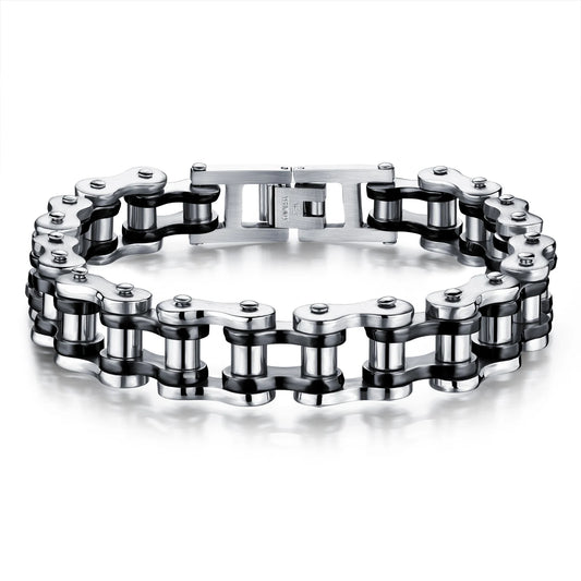 REBEL Best Quality Men Stainless Steel Fine Jewelry Bracelets Bangles for Men Hip Hop Gold Fashion Chain