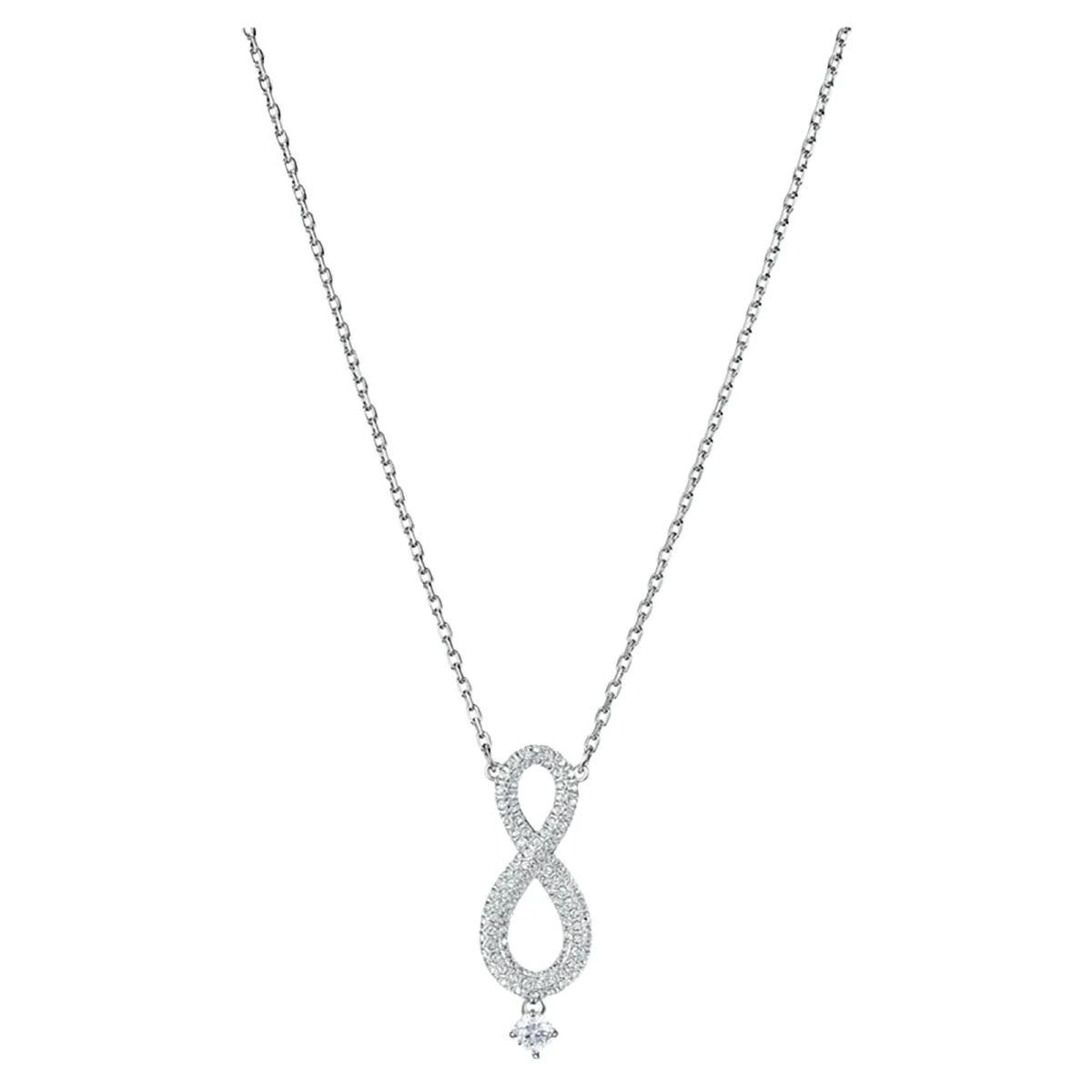 S&S Women Classic Copper Circle Crystal Zircon Pendant Necklace Silver Rose Gold Plated Sparkling Cubic Zirconia Dainty Chain Party