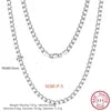 BiG-BOSS Fast Shipping SC Cable Figaro Rope Paperclip Cuban Curb Link Chains Necklace Fine Jewelry 925 Silver Chains for Men Women