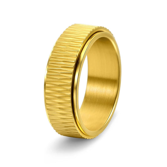 NEWLiFE REBEL Westward Wave Ring in Stainless Steel