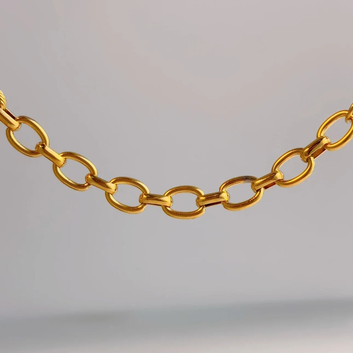 FASHIONISTA Non Tarnish Waterproof Choker Women Stainless Steel Chain Jewelry Making PVD Gold Plated Chunky Necklace DIY Handmade Link Chain