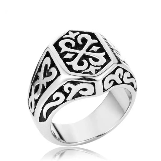 NEWLiFE VIKING Journey Crest Stainless Steel Ring