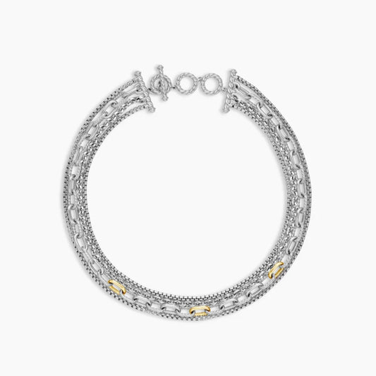 REDheart DY High-Quality Silver-Plated 29mm Multi-Chain Diamond Necklace. Gold-Plated Diamond Necklace. Jewelry .