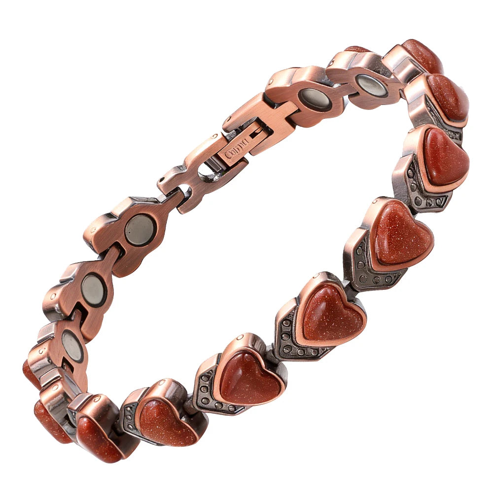 Fashionable Magnetic Inlaid Natural Turquoise Charm Butterfly Design Adjustable Unisex Trendy Bracelet