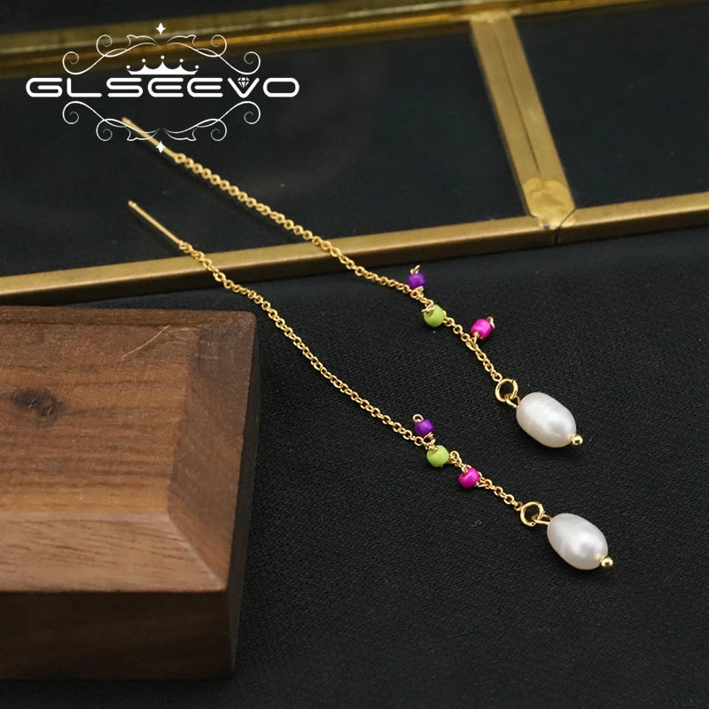 Natural Freshwater White Pearls  Wholesale Fashion Jewelry Earrings Luxury 18k Gold Plating Hoop Earrings