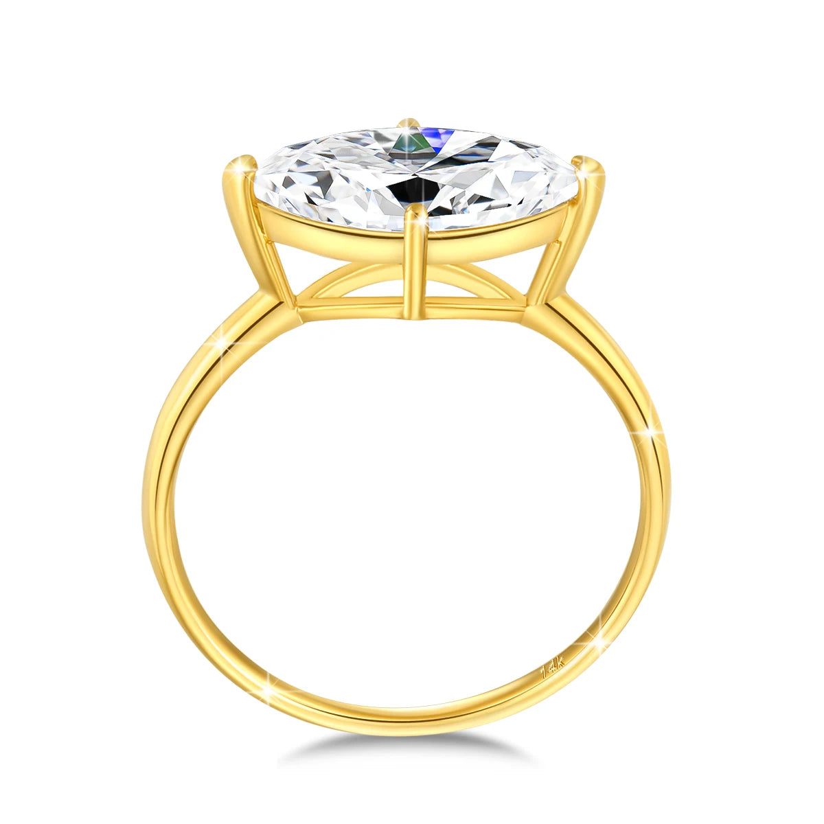 Gioiellieri Luxury Engagement Jewelry 6x12mm 2ct Marquise Cut Moissanite Hollow 14k Ring Women's Gold