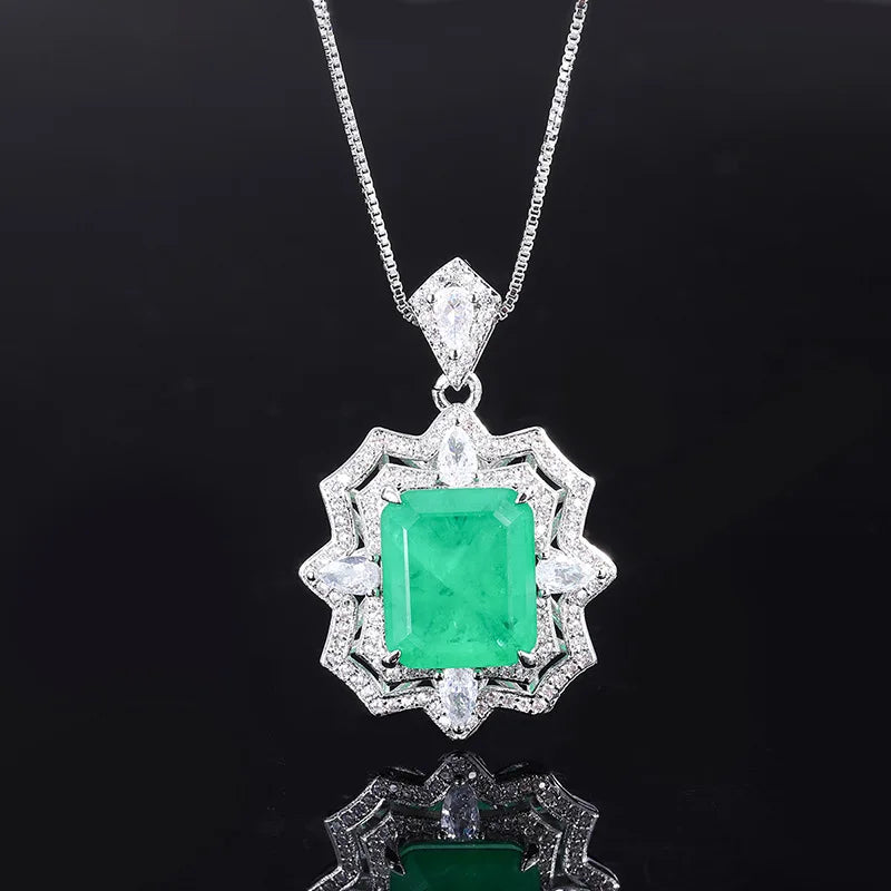 Gemfiori Luxury Zircon Pendant Ring Niche Design Fashionable Women's Jewelry Set