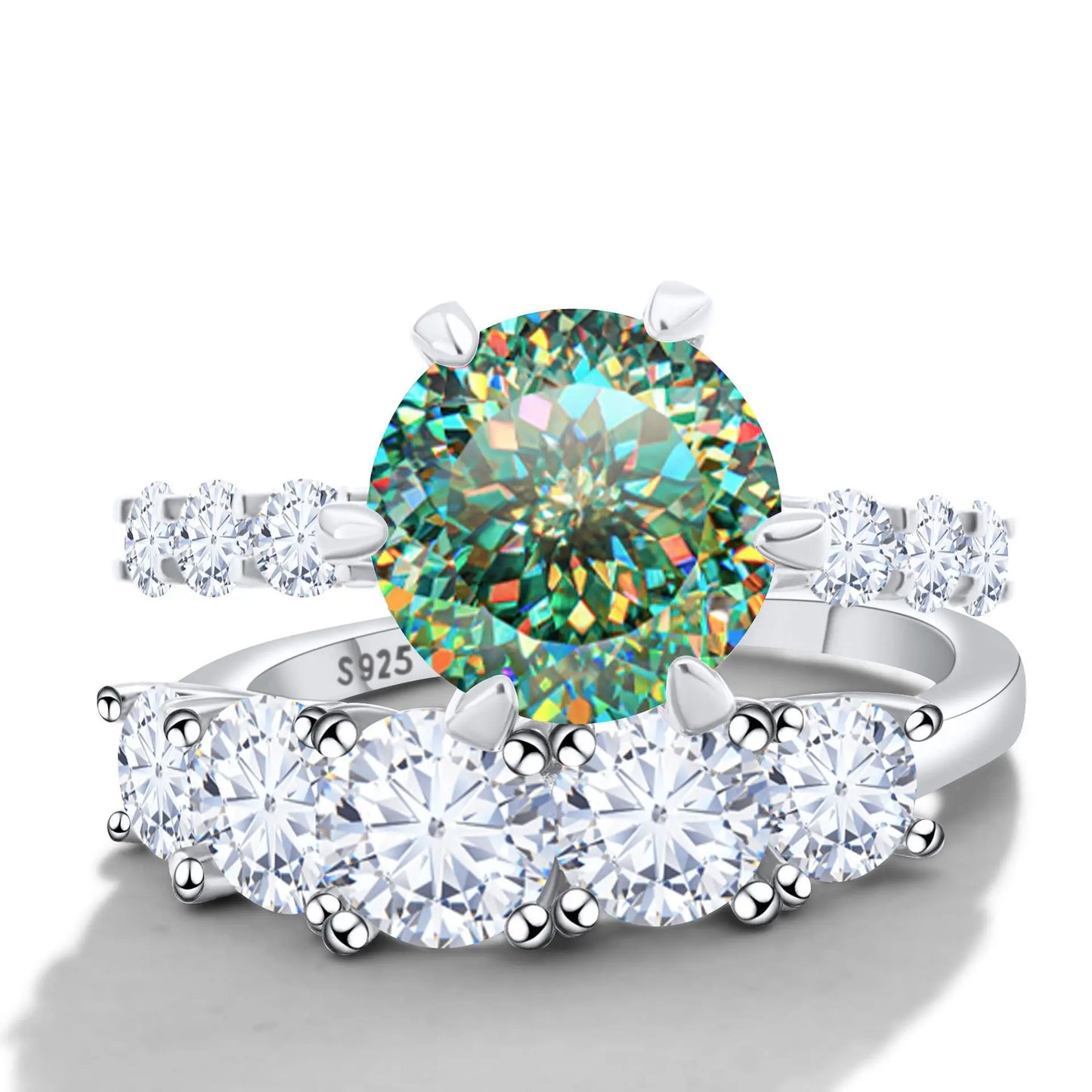 Factory 7.8ct Moissanite Luxury Ring Set with GRA Certificate diamond 925 Sterling Silver Jewelry diamond Ring for Her Wedding