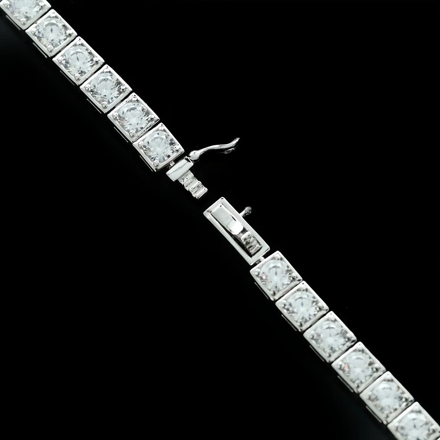 MUSHAN Fine Jewelry Factory 925 Silver Chain Link Bracelet Blue and Green High Carbon Diamond Vintage Style Bracelets for Women