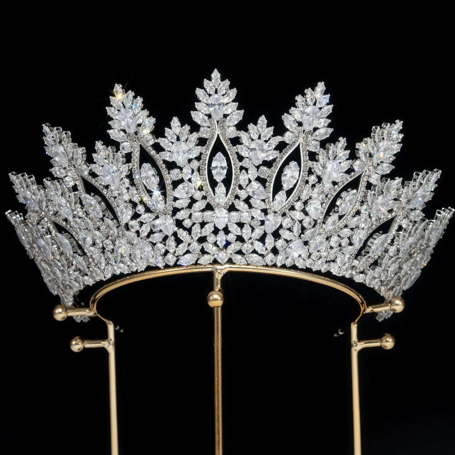 Handmade Luxury Wedding Crown for Bride Quality Bridal Hair Accessories Zircon Tiara Good Quality Hair Jewelry for Anniversary
