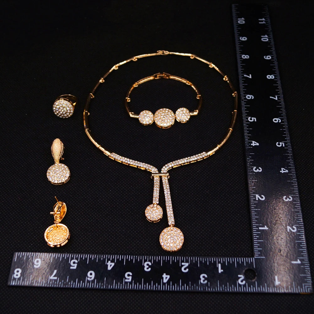Zhuerrui Nigerian 18k Gold Plated Jewelry Set Brazil Gold Designer Wedding Jewellery Set Fashion Necklaces Jewelry SetsHB01714