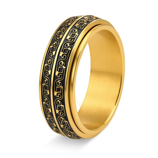NEWLiFE REBEL Parkside Arc Cross Ring in Stainless Steel