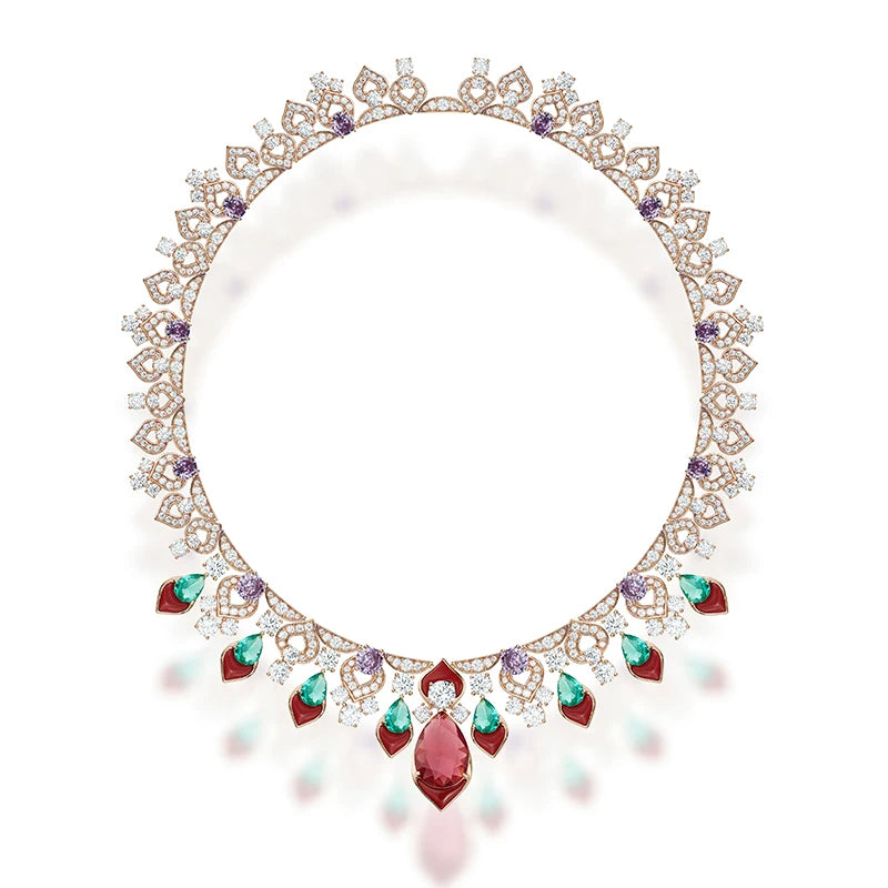 2025 New Women's High End Jewelry Brass Necklace Earrings Red Agate High Quality Zircon Luxury Wedding Gift