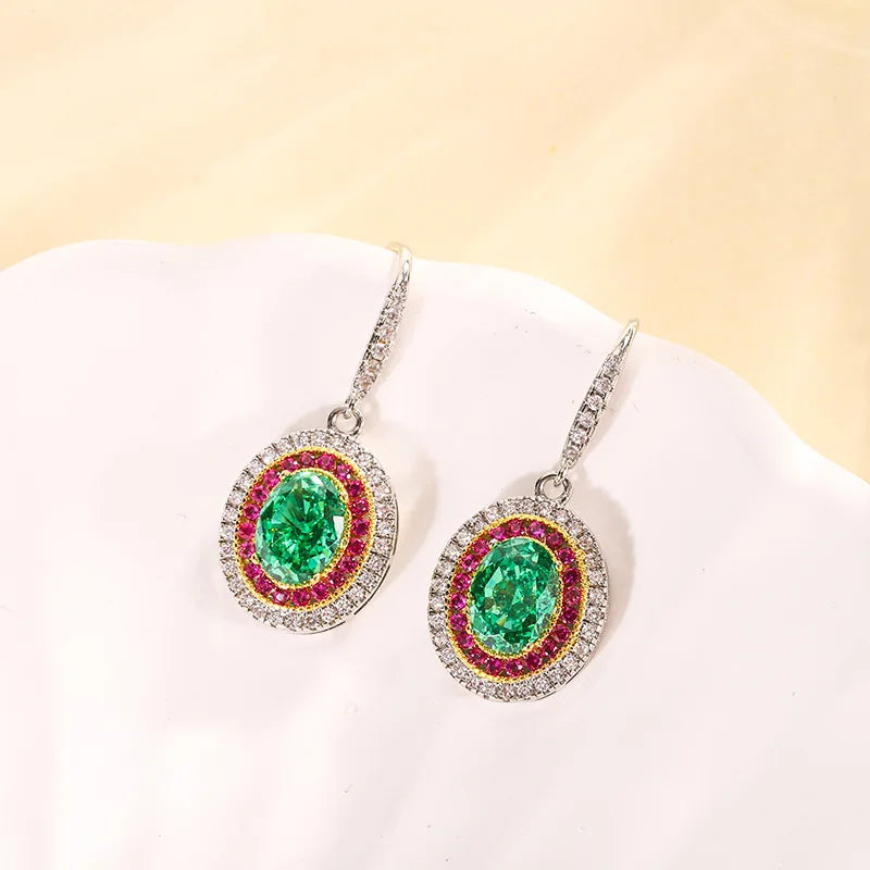 Gemfiori New European and American Fashion Versatile Inlaid Zircon Pendant Personalized Design Jewelry Set
