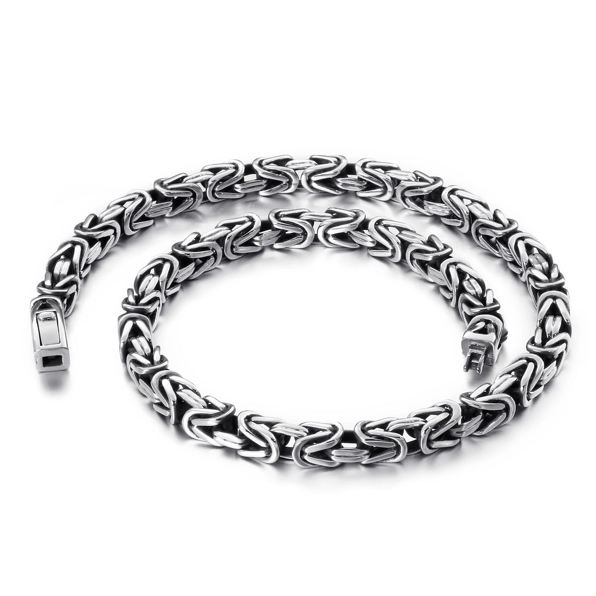 REBEL VIKING Multi-Layer Bracelet & Necklace Set – Silver Plated