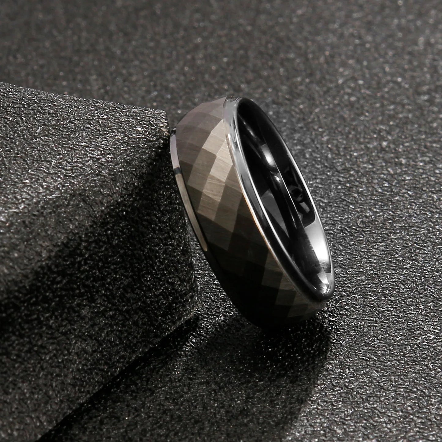 Multi Sided Tungsten Steel Ring for Men and Women, European and American Niche Couple, Titanium Steel Ring