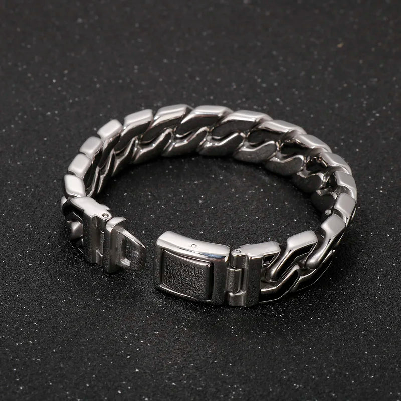 KALEN Classic Stainless Steel Hand Chain Bracelet Links Bracelets Bangle