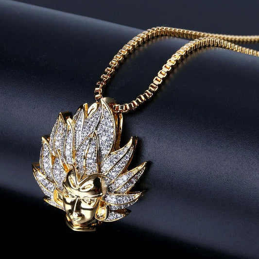 Custom Made Iced Out Chain Pendant Personalized Initial Letter Necklace 14k 18k Gold Plated Copper Hip Hop Charms Rapper Jewelry