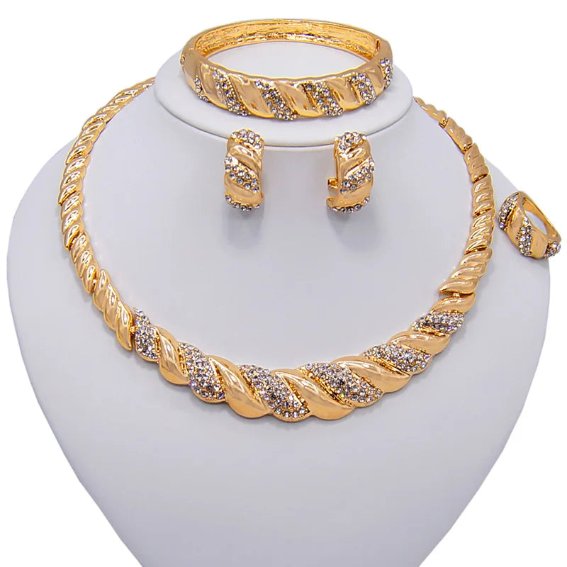 Zhuerrui New Design Brazilian Jewellery Set Italian Designs 24k Gold Plated Jewelry Set Artificial Jewellery Sets HD20074414