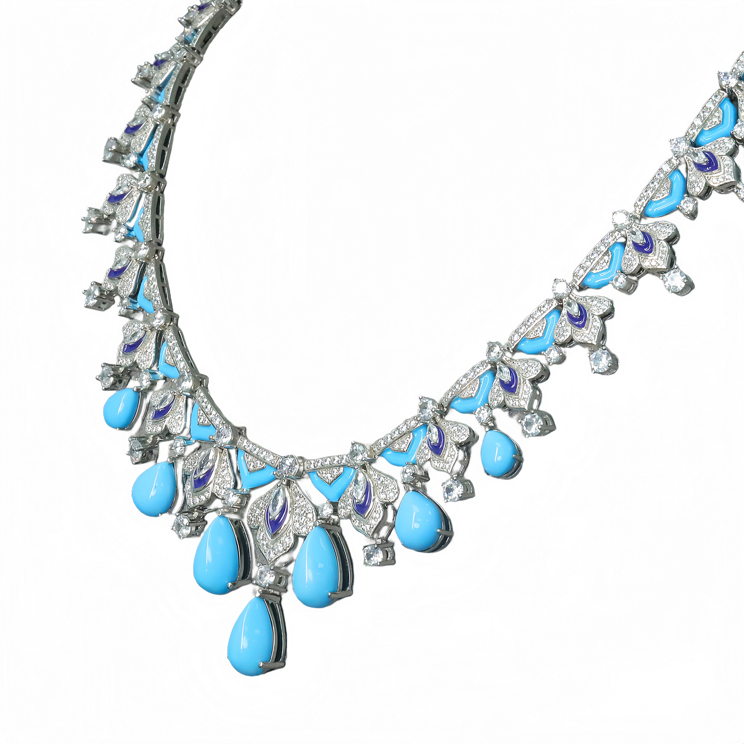MUSHAN Jewelry Factory 925 Silver 18K Gold Plated Luxury Water Drop High Carbon Diamond Musa Green Jewelry Pendant Necklace for