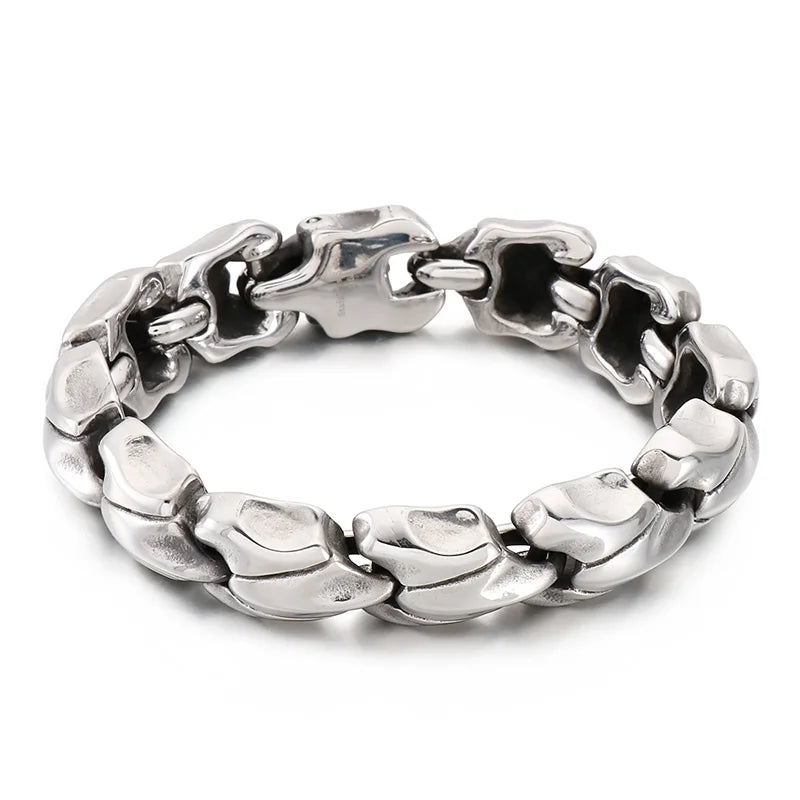 KALEN Vanguard Jewelry Stainless Steel Fashion Bracelets Bangles Punk Links Bracelet for Men