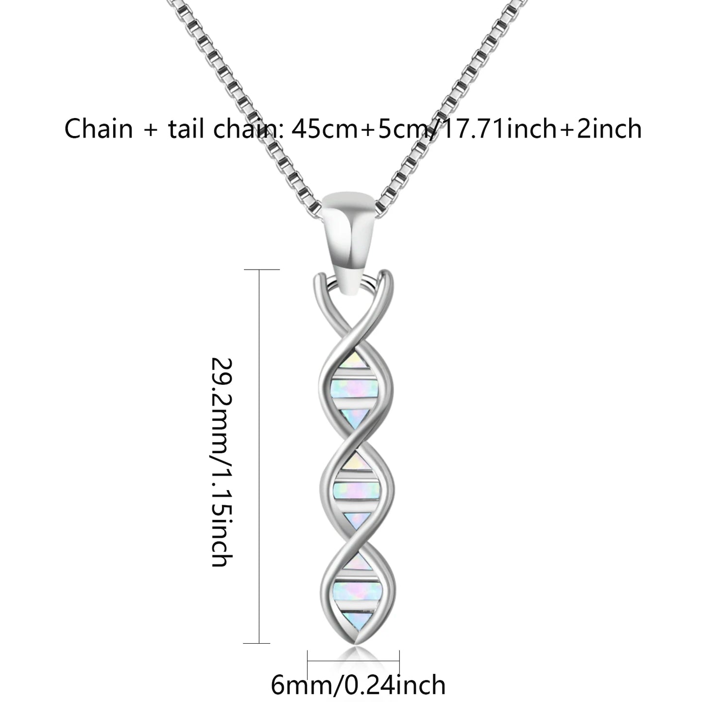 Aobao Christian Silver Plated Geometric Copper Opal Lariat Box Chain Gift Necklace