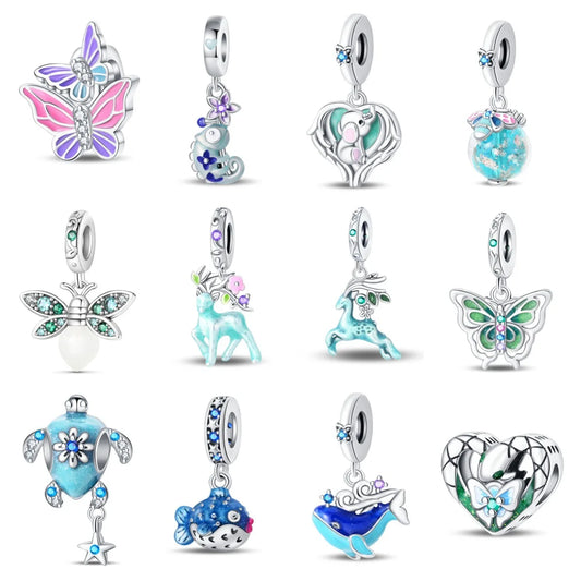 S&S Luminous Nature Charm Pendants | Glow-in-the-Dark Wildlife Designs