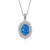 New Arrival 925 Silver Fine Jewelry Set High Quality Fashion Gemstone Adjustable Colorful Pendant Necklace for Women Gifts