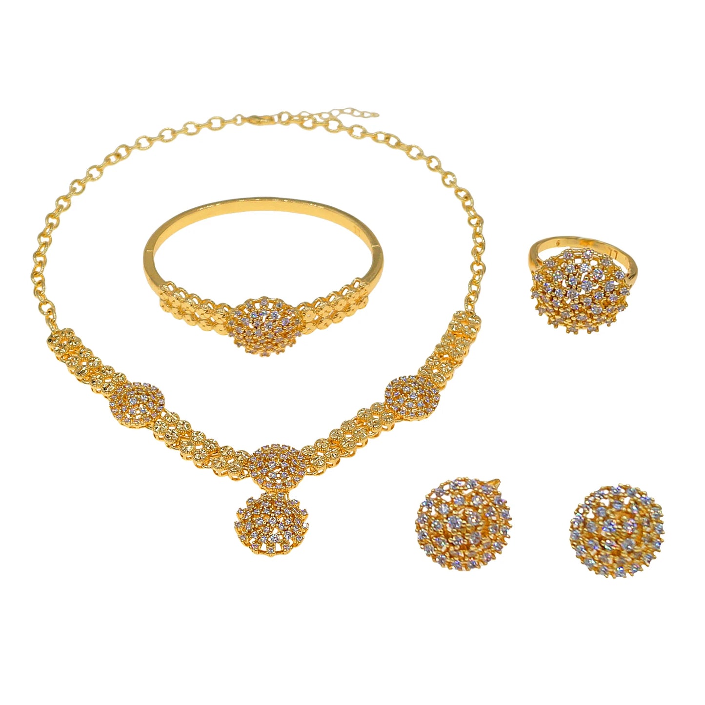 Zhuerrui Nigerian 18k Gold Plated Jewelry Set Brazil Gold Designer Wedding Jewellery Set  HM2502519