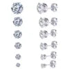 S&S Stainless Steel Zircon Hoop Drop Earrings — S&S Collection