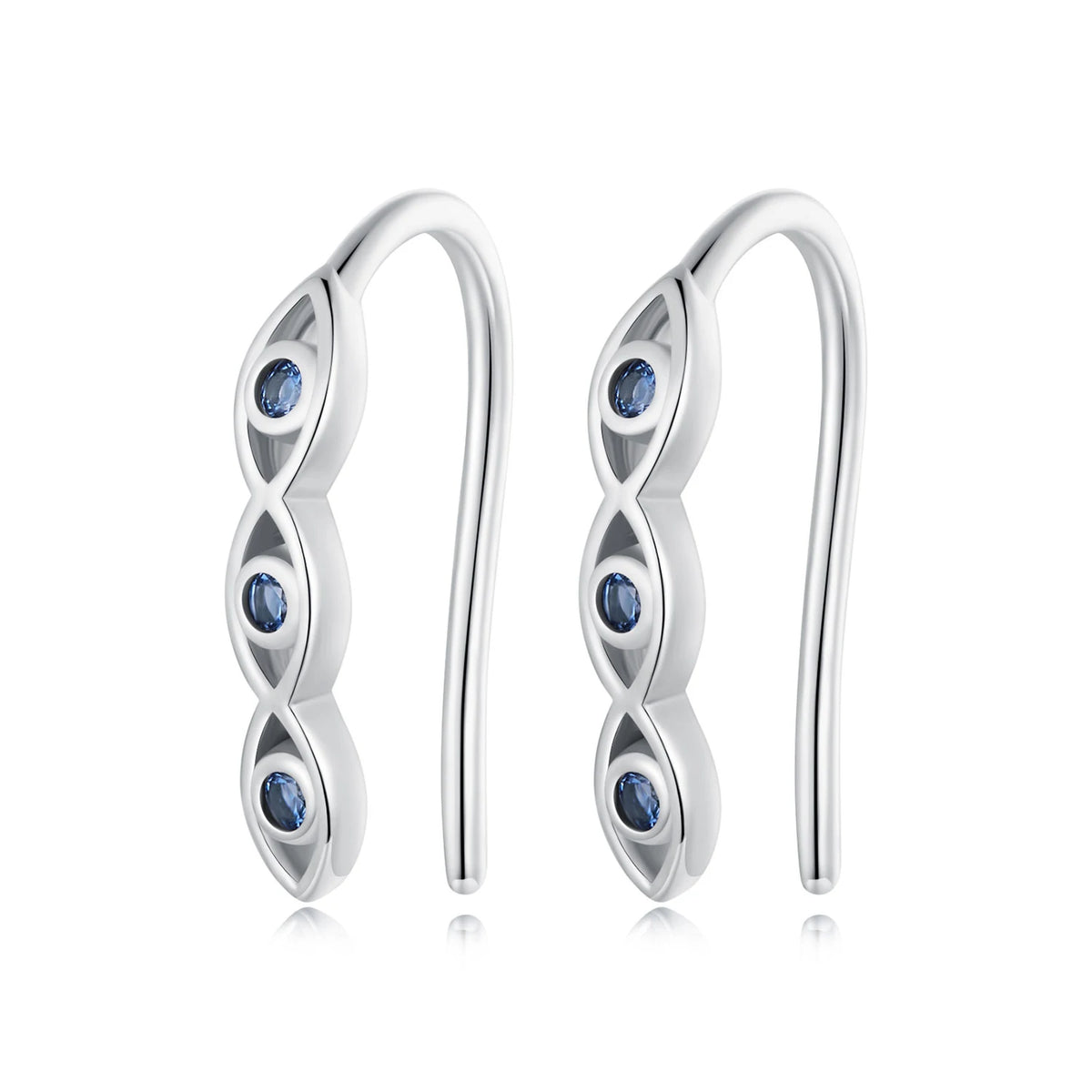 S&S 925 Silver Zircon Charm Earrings – Heart, Star, Butterfly & More – Platinum Plated – Collection
