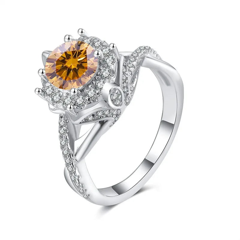 Nabest Women's GRA Certified VVS Colors Moissanite 925 Sterling Silver Engagement Bride Ring Fine Jewelry Manufacturing