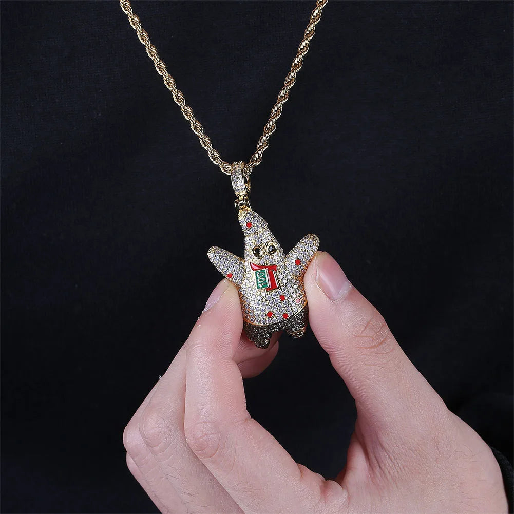 Custom Made Iced Out Chain Pendant Personalized Initial Letter Necklace 14k 18k Gold Plated Copper Hip Hop Charms Rapper Jewelry