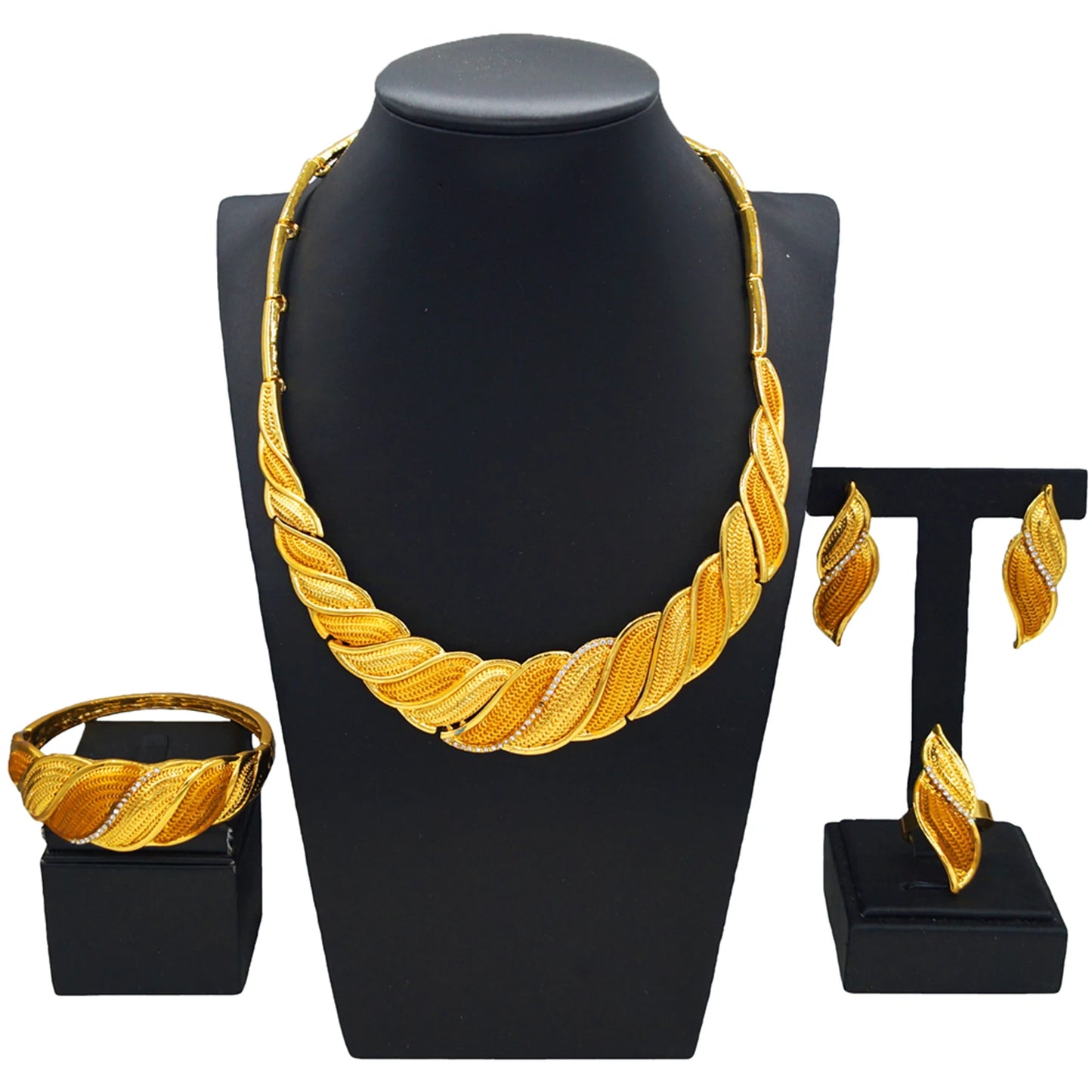 Zhuerrui Latest Bridal Gold Jewelry Sets Fashion Silver Bead Necklace Jewelry Set Beautiful Woman Festival Gifts HA2338914