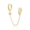 Wholesale Customized Dainty Earring Cz Diamond Jewelry Sterling Silver Earrings 925 Silver Jewelry 18k Gold Ear Loops