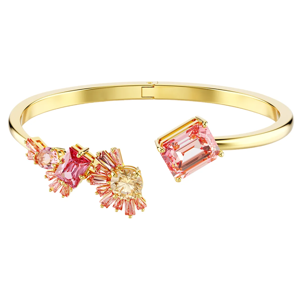 S&S Fancy Shiny Copper Zircon Bangle Top-tier Craft Vintage Elegant Luxury Jewelry for Holiday Gifts and Daily Styling