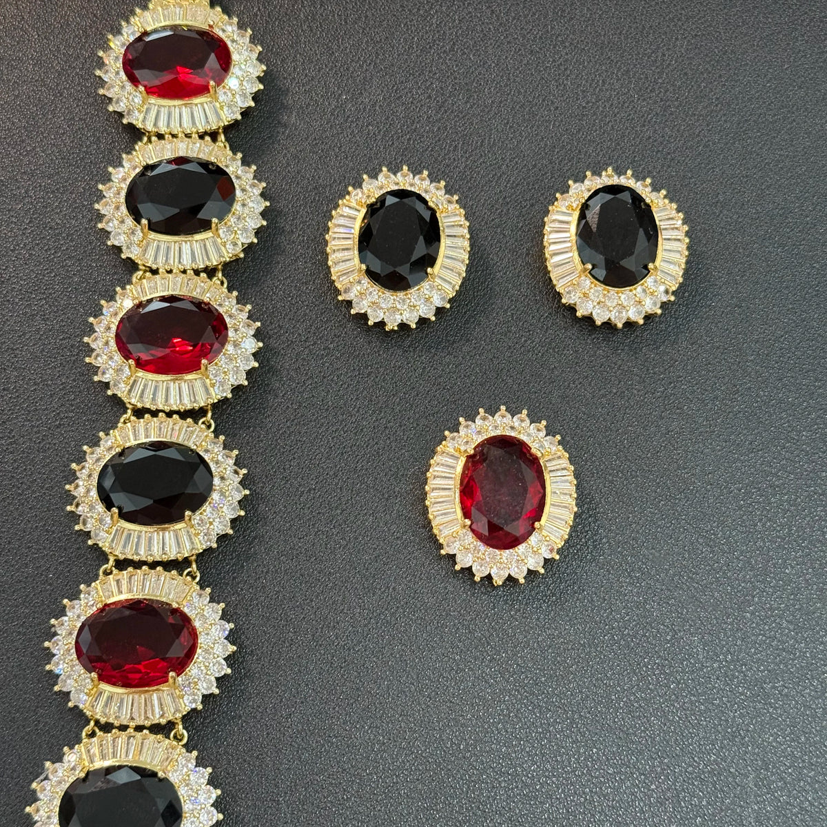 XOTICA TIANSHE Foreign Trade Wedding Set Earrings, Bracelets, Necklaces Brass Zircon Crystal