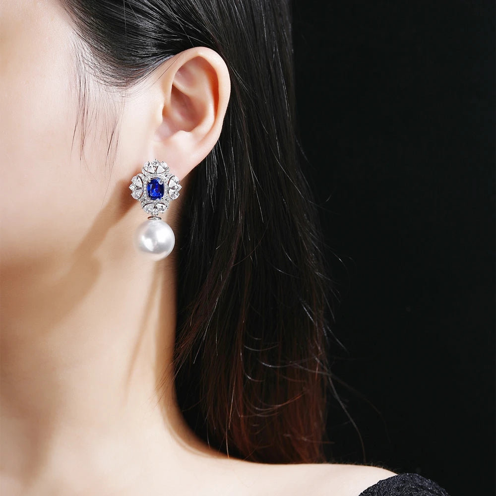 MUSHAN Jewelry Factory S925 Sterling Silver Stud Earrings High End Electroplated Gold High Carbon Diamond Jewelry
