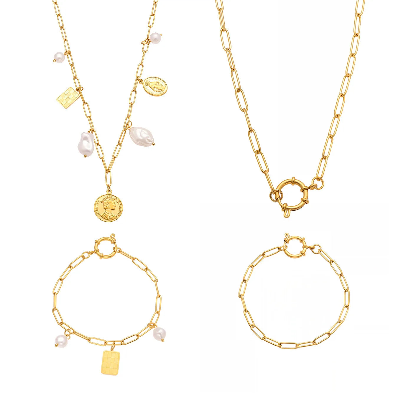 DIY Charm Buckle Necklace & Bracelet | 18K Gold Plated Stainless Steel Customisable Fashion Jewellery