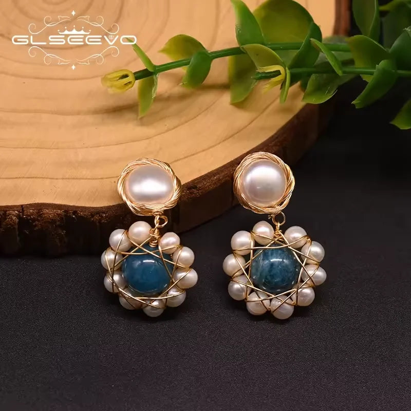 New Jewelry Yiwu Wholesale Gold Plated Natural Pearl Earings Jewelry Women Korean Wholesale Bulk 18K Gold Plated Jewelry