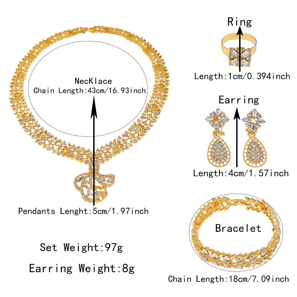 Zhuerrui Nigerian 18k Gold Plated Jewelry Set Brazil Gold Designer Wedding Jewellery Set Fashion Necklaces Jewelry SetsHB00915