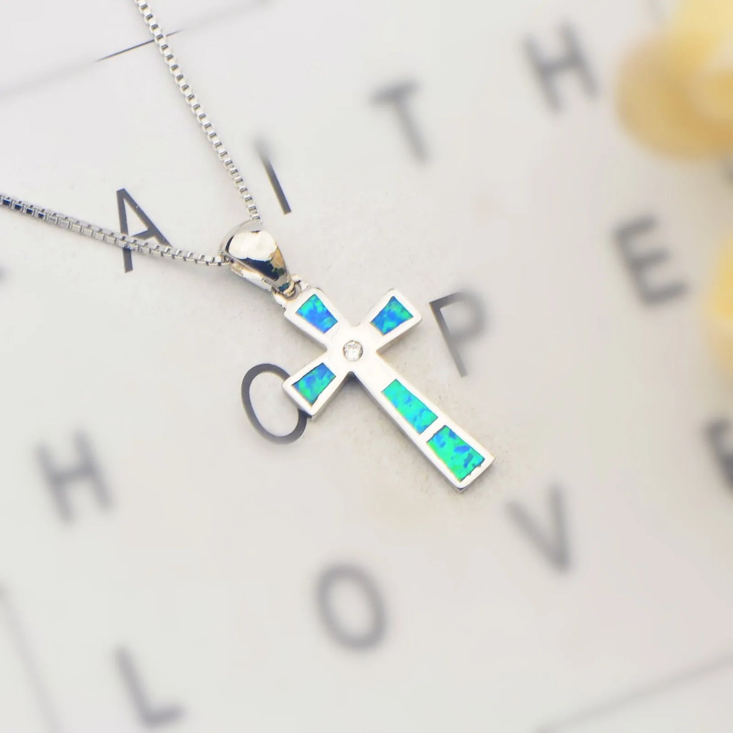 Opal New Ocean Series Blue Opal Turtle Necklace, Turtle Pendant Sweater Chain, Opal Necklace
