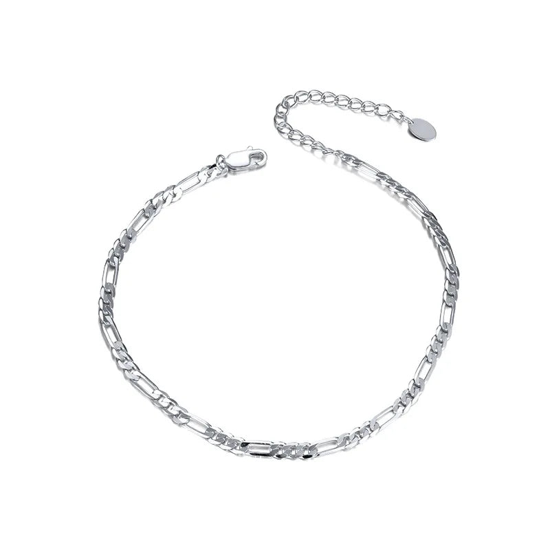 BiG-BOSS Mother-Child Figaro Chain S925 Sterling Silver Electroplated Unisex Necklace Pendant Hot-Selling Factory Direct